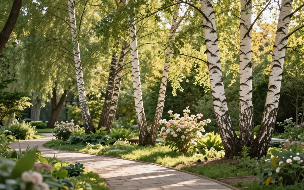 brzozy ogrodzie brzozy ogrodzie