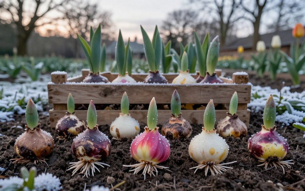 chłodzenie cebulek tulipanów
